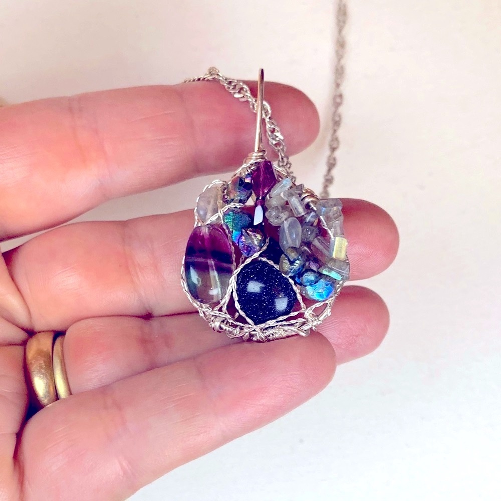 Sterling/Fine silver pendant Hand made